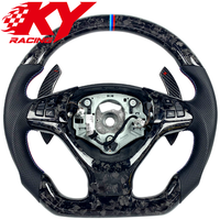 Volant de voiture sport en fibre de carbone forgé sur mesure pour BMW X5 E70 2013 E60 E90 E87 E92 E63 E30 avec palettes de changement de vitesse personnalisées