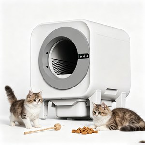 Durable Automatic <b>Cat</b> Toilet Flechettes 65L Large Inner Space Rectangular Full Seal Anti Pinch Easy Clean Household Pet Supplies - Product Image 1