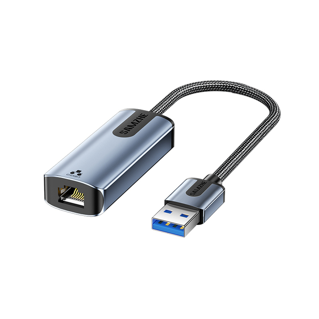 SAMZHE Aluminum Alloy USB 3.0 1000Mbps Ethernet Adapter with RJ45 Cable Interface Converter 1Gbps External Network Adapter