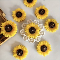 Bougie parfumée au tournesol en cire de soja faite à la main, écologique, décoration d'intérieur pour mariages, anniversaires et bars