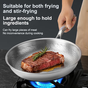 Padella in Titanio Puro 8/9/10/11 Pollici Martellata per Uova e Bistecche Compatibile con Fornelli a Gas, Elettrici e Ceramici Facile da Pulire - Product Image 5