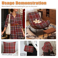 Tissu tissé 100% coton le plus vendu avec chemise en flanelle à carreaux teints respectueux de l'environnement pesant 170 g/m²
