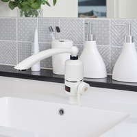 Robinet Mitigeur Chauffe-Eau Électrique Instantané à Affichage Numérique LED, Eau Chaude et Froide avec Robinet Électrique
