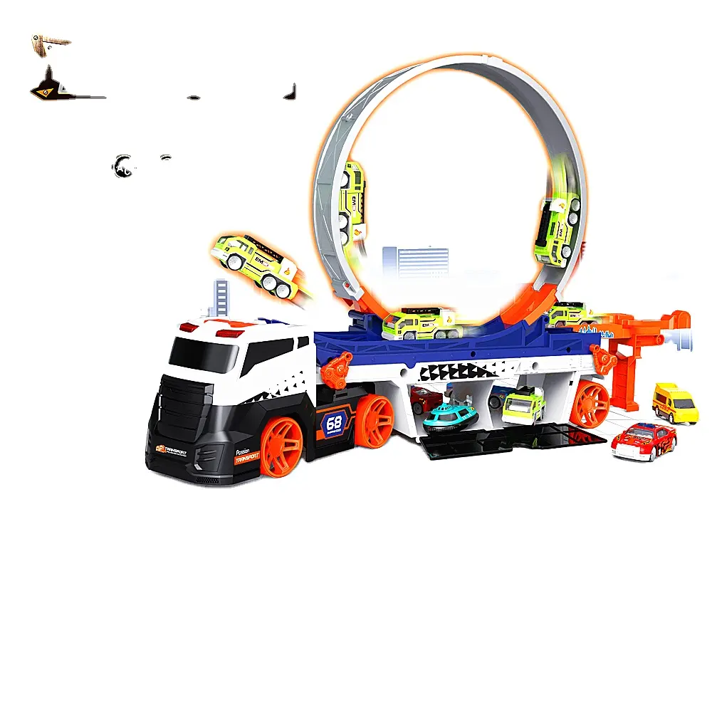 Most popular sound and light transport die cast vehicle children's storage vehicle toy
