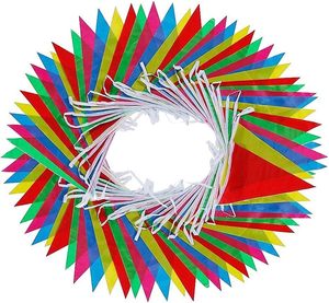 High Quality Custom Polyester Fabric Colorful Pennants <strong>String</strong> <strong>Flag</strong> Triangle <strong>Bunting</strong> Banner for Celebration <strong>Decoration</strong> - Product Image 4