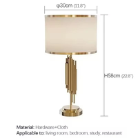 LAMPE DE TABLE DE LUXE POUR LA MAISON, LAMPE DE TABLE EN TISSU, LAMPE DE CHEVET EN MÉTAL POUR CHAMBRE À CÔTÉ DU LIT, GRAND VENTE EN GROS