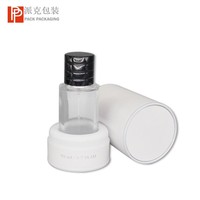Boîte d'emballage en tube de papier rond à bords lissés de luxe avec couvercle pour parfum, huile essentielle, soins de la peau, cosmétiques OEM