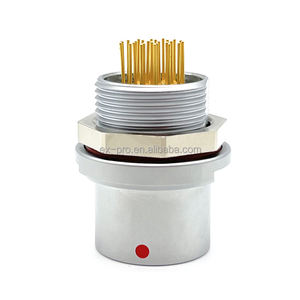 Conector Circular <span class=keywords><strong>3B</strong></span> de 26 Pines, Push-Pull, Autoblocante, Latón Cromado, Protección IP68/IP66, -45C +125C, OEM/ODM/Personalizado - Product Image 2