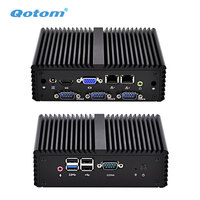 Sistema Barebone Qotom Q190P, Intel Celeron J1900 Quad Core 2.0GHz, SSD, RAM DDR3, Wi-Fi de Doble Banda, Mini PC Industrial