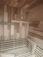 Sauna extérieur en cèdre rouge canadien de qualité supérieure, de grande taille, en forme de cube, avec personnalisation