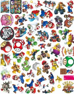 200 autocollants pour carnet en PVC de dessin animé <span class=keywords><strong>Mario</strong></span>, vernis UV, impression numérique, imperméable, décoration de sac, étui de téléphone, scooter, vente en gros - Product Image 6