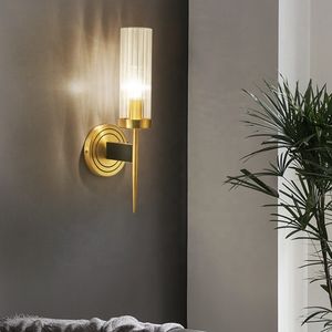 Lámparas de pared de pantalla de vidrio de tendencia de nuevo diseño, lámpara de pared de lujo de oro moderno con luz nórdica - Product Image 3