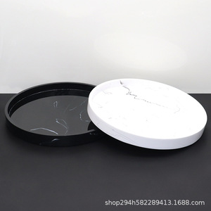 Nhựa Cổ Điển Đồ Trang Sức Khay Khách Sạn Hiển Thị Đứng Tay Khử Trùng Lối Vào Phòng Khách <span class=keywords><strong>Countertop</strong></span> Trang Trí Đảng Món Ăn Tấm Trang Trí - Product Image 5