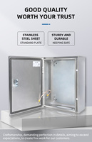 Caja de Distribución de Energía para Exteriores SAIPWELL IP66 NEMA 4X, 450x350x250mm, Acero Inoxidable Cepillado, Trifásica