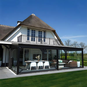 Véranda inclinée en aluminium <span class=keywords><strong>d</strong></span>'extérieur Yuantai, double vitrage trempé, imperméable, couvre-terras <span class=keywords><strong>de</strong></span> villa, <span class=keywords><strong>jardin</strong></span> <span class=keywords><strong>d</strong></span>'hiver autoportant - Product Image 1