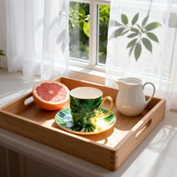 Toptan lüks Modern lüks yemek tabakları tropikal yağmur ormanı yemek takımı Dinnerx Binbi için çin porsoleni yemek takımı takım