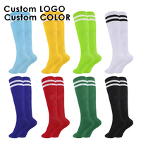 Chaussettes de football professionnelles à compression, antidérapantes, respirantes, en tissu éponge, pour l'entraînement, hauteur genou