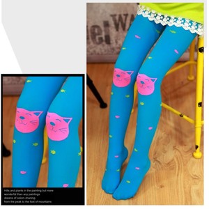 Childrens Pantyhose Thin Style Spring Autumn Girls Leggings Semi <b>Sheer</b> Cotton Dance <b>Socks</b> 4-6 Years Old - Product Image 3