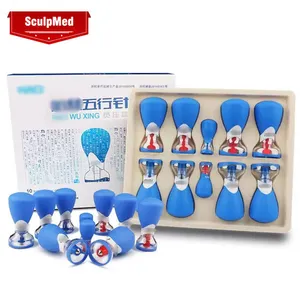 Newest 10pcs WU XING Needle Bipolar Strong Magnetic Vacuum Acupuncture Cupping Set Suction Cupping Set