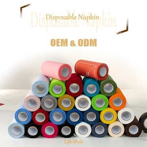 Thân Thiện Với Môi Số Lượng Lớn Cuộn Khăn Ăn Tùy Chỉnh Kích Thước 10.7*10.7Cm Handmade Linen Bông Gạc Nước Mắt Khăn Ăn Cho Đám Cưới - Product Image 3