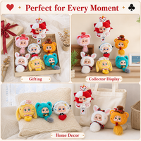 Mignonnes poupées en peluche à visage en vinyle, série animaux, boîtes mystères, jouets en peluche, pendentifs de sac, décorations, cadeaux