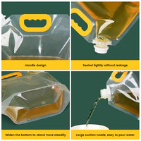 Sac d'Eau Pliable Portable Sans BPA 500 ml 1 L 3 L 1 Gallon 5 L 10 Litres pour Camping Extérieur, Conteneur d'Eau en Plastique avec Bec Verseur