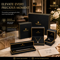 Ensemble d'emballages de luxe personnalisés pour bijoux, boîte à anneaux noire et dorée, boîte à colliers, boîte à bracelets, collection de cadeaux haut de gamme