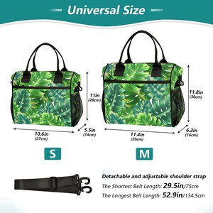 Hot Selling Green Monstera Cooler Tote Bag Custom Logo Hawaii Lifestyle Waterproof Camping Insulated Lunch Cooler Bag - Product Image 2