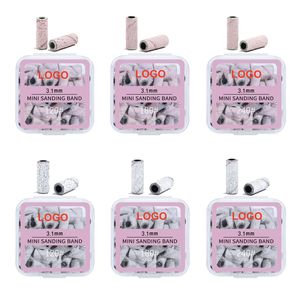 Toptan yeni popüler tırnak sanat araçları 3mm Mini pembe Zebra bant zımpara tırnak matkap için 120 180 240 Mini zımpara bandı - Product Image 6