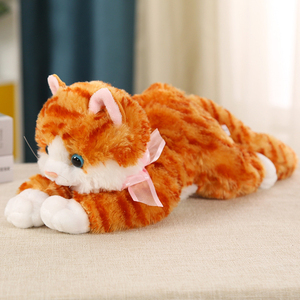 Peluche de <span class=keywords><strong>chat</strong></span> réaliste à poils longs et duveteux avec son couinement, jouet en peluche animal idéal <span class=keywords><strong>comme</strong></span> cadeau - Product Image 4