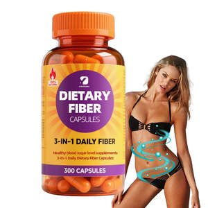 Kapsul serat makanan kustom pabrik OEM/ODM suplemen tingkat gula darah sehat kapsul serat makanan harian 3-in-1 - Product Image 1