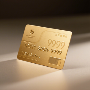 تخصيص أعلى بطاقة معدنية لكبار الزوار تحية فريدة NFC الرقم التسلسلي أثار نمط منحوت مع شعار عضو بطاقة العمل - Product Image 1