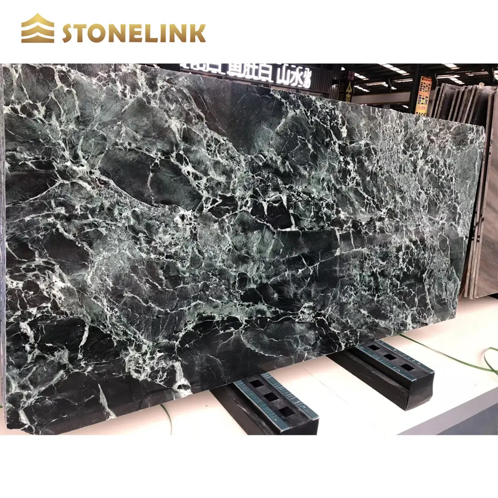 Luxe Stone Italië Verde Alpi Groen Marmer Graniet Voor Keuken Werkbladen Table Tops Wanddecoratie