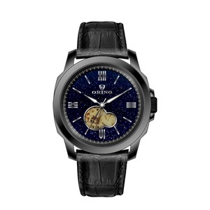 De alta calidad de piedras preciosas de moda Dial esqueleto hombre reloj mecánico automático - Product Image 6