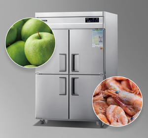 Refrigeradores de 45 Pies Cúbicos con Eficiencia Energética de Grado 1, Enfriamiento por Ventilador, 4 Puertas, Acero Inoxidable, Descongelación Automática Digital - Product Image 4