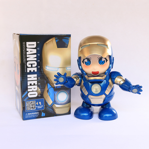 Figurine super hero dance <span class=keywords><strong>robot</strong></span> steel man avec son the light action figurines <span class=keywords><strong>meilleur</strong></span> cadeau de noël à piles - Product Image 6