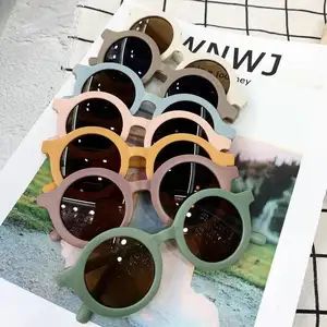 CONCHEN 2023 Fashion 90s Retro Round Unisex Vintage Child Sun Glasses 1 to 8 Years The Young Kids Sunglasses