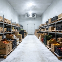 Chambre froide de conservation des fruits et légumes, entrepôt frigorifique pour ferme, plantation et marché