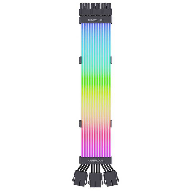 SNOWMAN 3*8Pin ARGB Strip Extension Cable Desktop PC Accessories ARGB Lighting Motherboard Power Cable