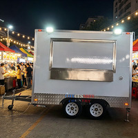 Petite remorque alimentaire australienne avec réfrigérateur et grill, 2,8 m/9 pieds, restaurant mobile, mini camion de cuisine, remorque alimentaire à vendre