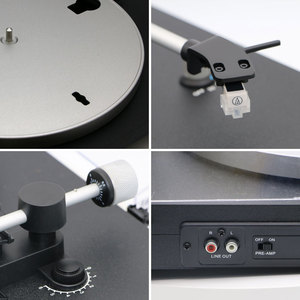 Black Simplicity with Moving Magnet Stylus 33 1/3, 45 Rpm <strong>Turntable</strong> W/ Auto Stop Phonograph <strong>Turntable</strong> <strong>Record</strong> <strong>Player</strong> - Product Image 6