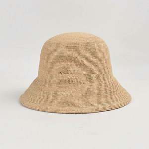 Chapeau Bob en Paille de Raphia Tressé à la Main, Simple et Décontracté, pour Femme, Protection Solaire Estivale, Chapeau de Soleil d'Extérieur - Product Image 5