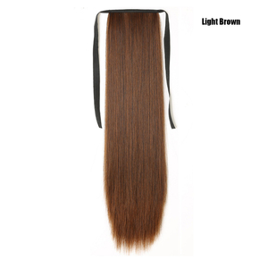 FX-HA04 vente en gros mode perruque lisse avec des ongles <span class=keywords><strong>de</strong></span> <span class=keywords><strong>cheveux</strong></span> longs et raides mats réalistes <span class=keywords><strong>queue</strong></span> <span class=keywords><strong>de</strong></span> <span class=keywords><strong>cheval</strong></span> pré-collée enroulée autour des queues <span class=keywords><strong>de</strong></span> <span class=keywords><strong>cheval</strong></span> - Product Image 5