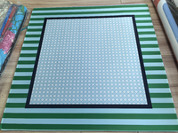 Nouveau Tapis de Jeu de Mahjong à Carreaux Rayés Style Preppy 31,5 pouces 2026 – Tapis de Table Antidérapant pour Soirées Jeux