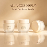 Pot en verre minimaliste de 110g pour crème cosmétique, emballage pour soins de la peau et du visage avec logo personnalisé, conception de marque OEM ODM