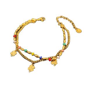 Fashionable 18K Gold-Plated Stainless Steel Hollow Letter <b>Bracelet</b> <b>White</b> Diamond <b>Bracelet</b> Manufacturer - Product Image 1