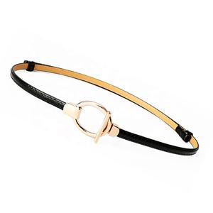 Women's Versatile Thin PU Leather Waist Belt Small Adjustable Dress Belt with Alloy Buckle <strong>Fashion</strong> <strong>Accessory</strong> - Product Image 6