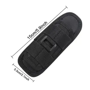 Tactical Hunting 360 Degrees Rotatable Flashlight Pouch Case Outdoor Flashlight Torch Cover Holder