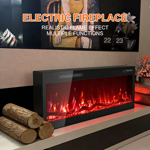 Chimenea eléctrica <span class=keywords><strong>de</strong></span> pared con efecto <span class=keywords><strong>de</strong></span> llama 3D realista, calentador <span class=keywords><strong>de</strong></span> 1500W, OEM/ODM, para decoración <span class=keywords><strong>de</strong></span> hogar, dormitorio u hotel. - Product Image 4