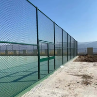 Clôture de stade en gros 2025, cage de football, terrain de sport pour basketball, football, tennis, clôture en maille de fil de fer PVC
